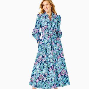 Lilly Pulitzer Mira Stretch Midi Shirtdress